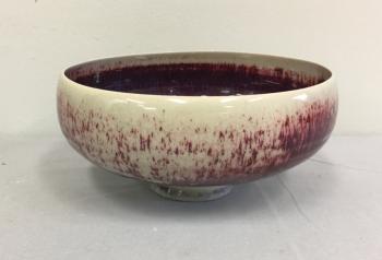 Image of Oscar Bucher ceramic Ming footed bowl